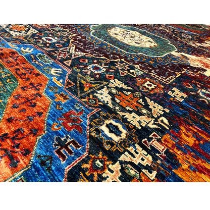 Afghanischer Mamluk Teppich, Mehrfarbig, 242x167 cm - German Carpet Shop