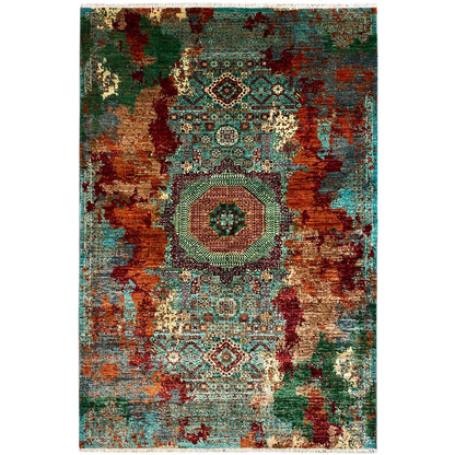 Mamluk Teppich, Türkis/Mehrfarbig, 237x173 cm - German Carpet Shop