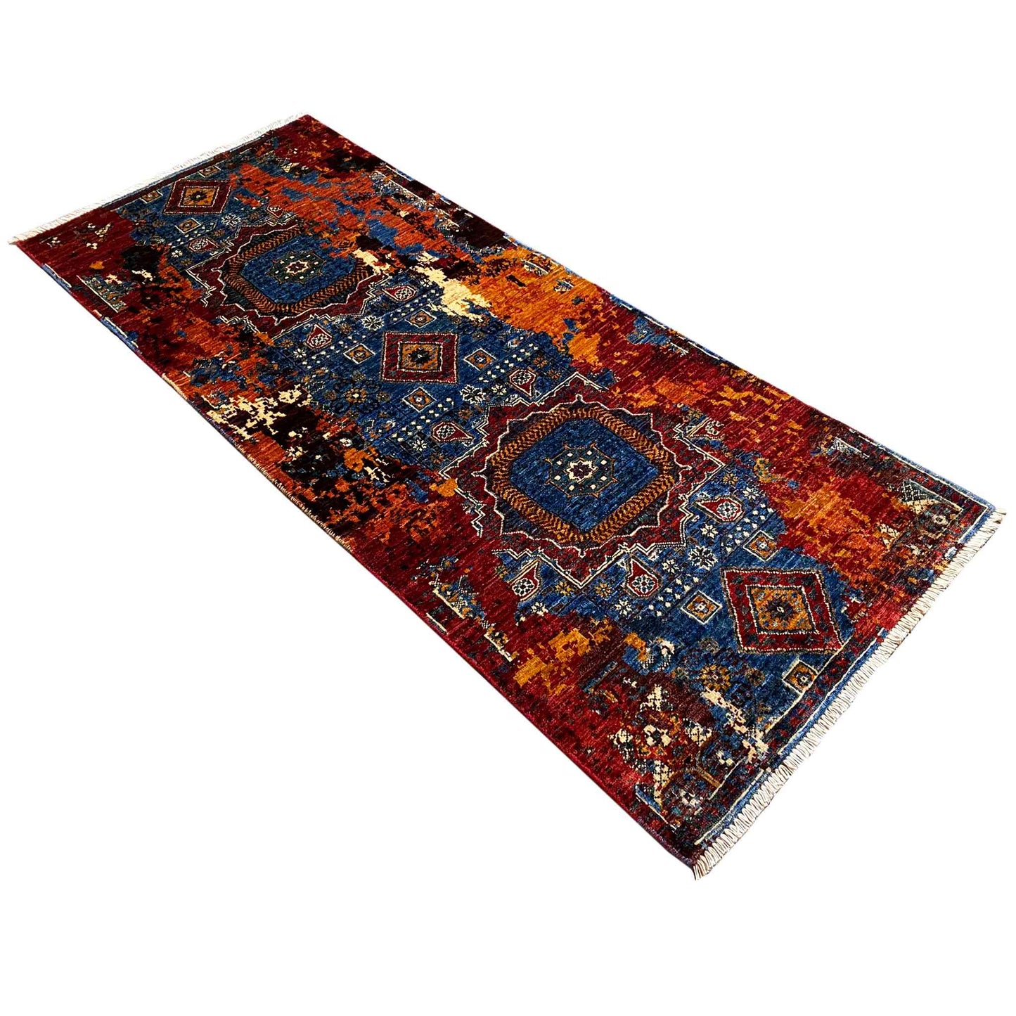 Mamluk Läuferteppich, Lebhafte Töne, 197x82 cm - German Carpet Shop