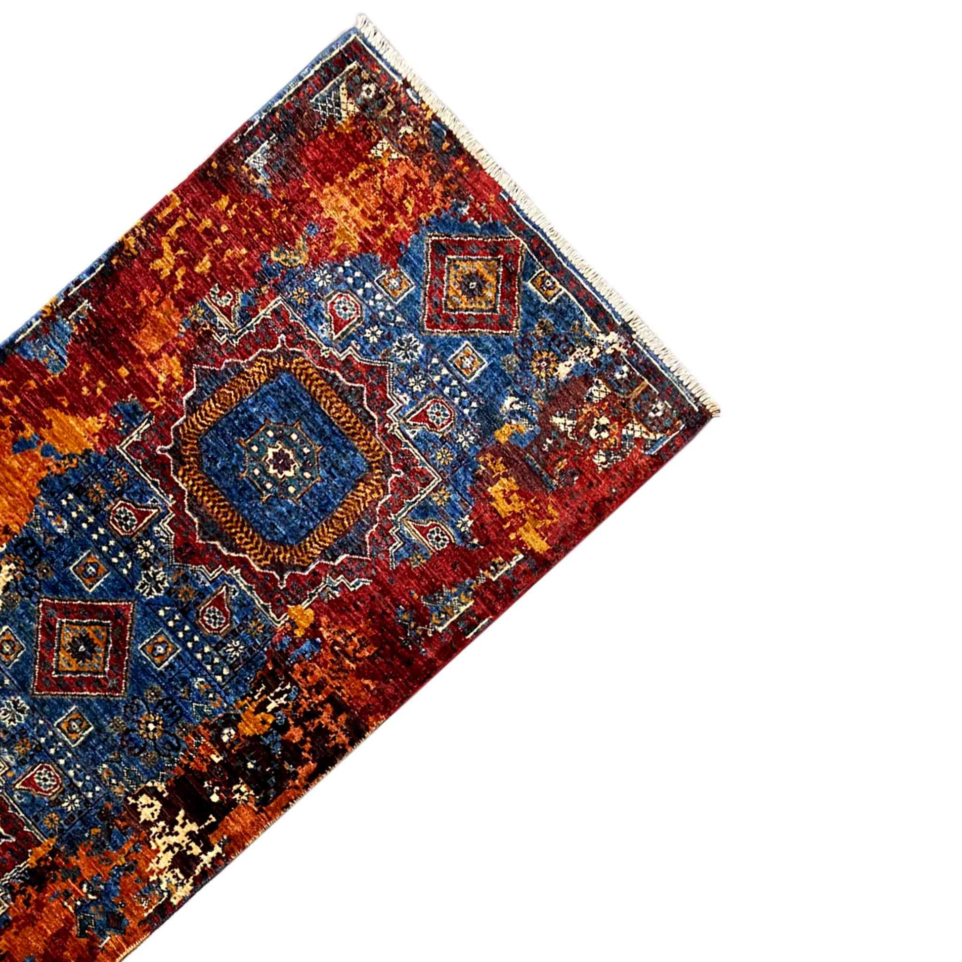 Mamluk Läuferteppich, Lebhafte Töne, 197x82 cm - German Carpet Shop