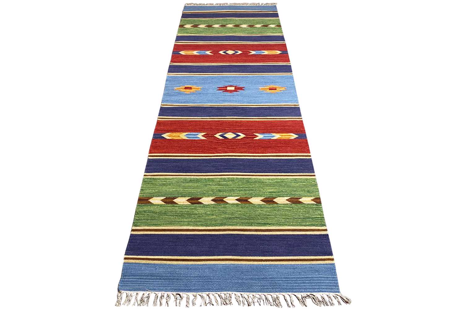 Moderner Kelim Läufer Teppich - Samak (80x300 cm) - German Carpet Shop