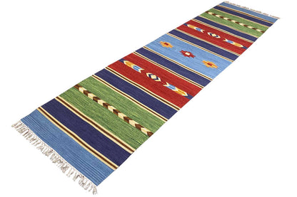 Moderner Kelim Läufer Teppich - Samak (80x300 cm) - German Carpet Shop