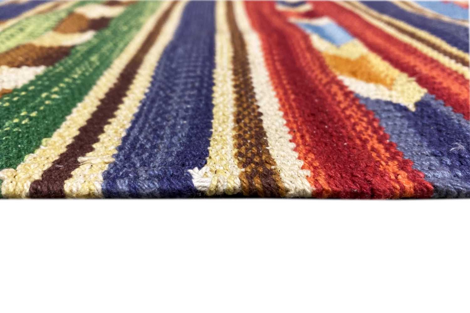 Mehrfarbiger Moderner Kelim Teppich - Samak (60x90 cm) - German Carpet Shop