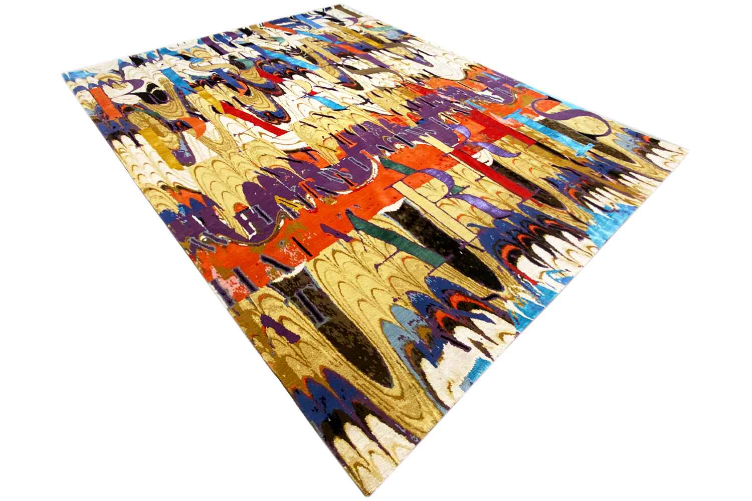 Julia Stefan "Paris" Designer Teppich - Handgeknüpft aus Wolle & Seide, 311x254cm (10.2x8.3ft) - German Carpet Shop