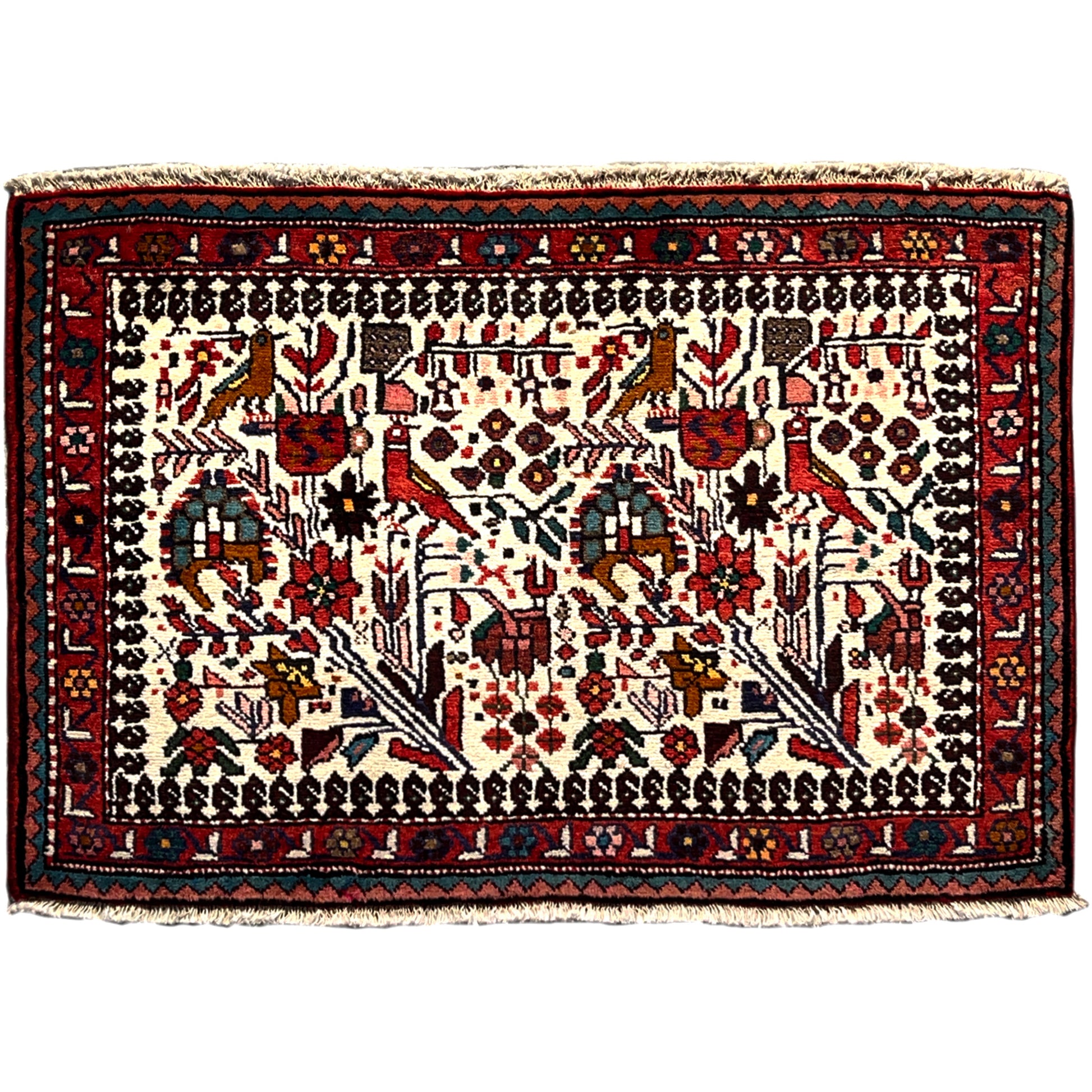  Poshti Teppich, Bunt, 104x68cm - Premium Poshti Teppich from German Carpet Shop - Just €199! Shop now at German Carpet Shop