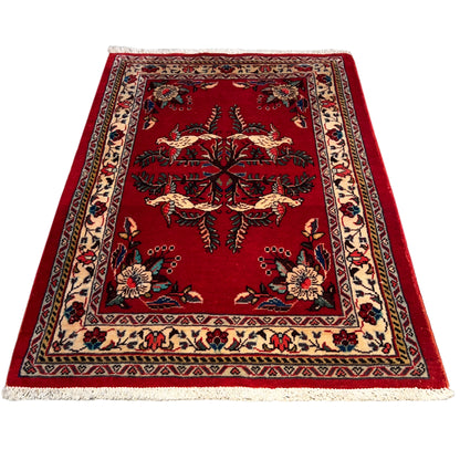  Poshti Teppich, Rot, 102x62cm - Premium Poshti Teppich from German Carpet Shop - Just €199! Shop now at German Carpet Shop