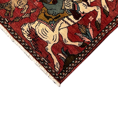  Poshti Teppich Hamedan Rot, 83x61cm - Premium Poshti Teppich from German Carpet Shop - Just €149! Shop now at German Carpet Shop