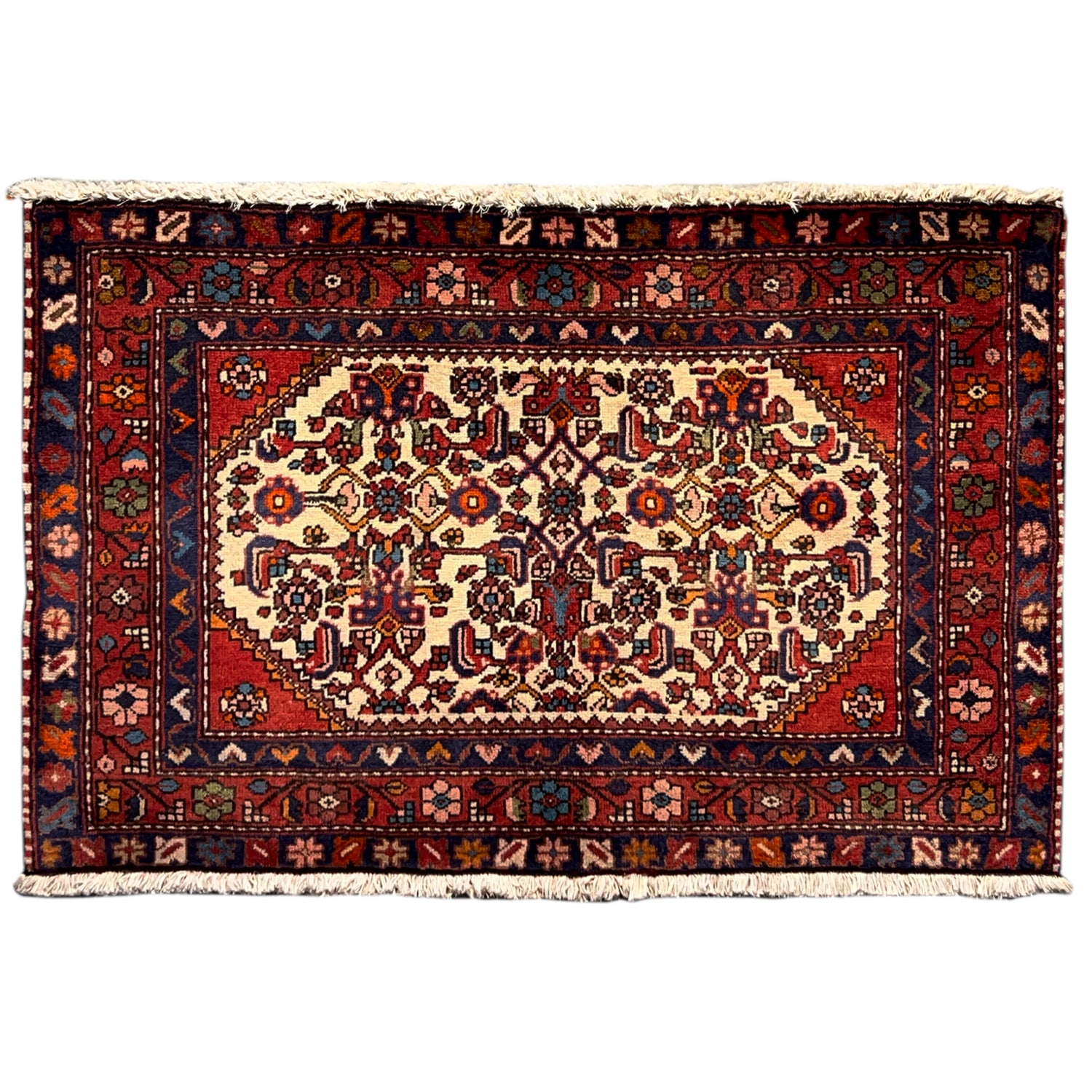  Poshti Teppich, Rot, 109x66cm - Premium Poshti Teppich from German Carpet Shop - Just €199! Shop now at German Carpet Shop