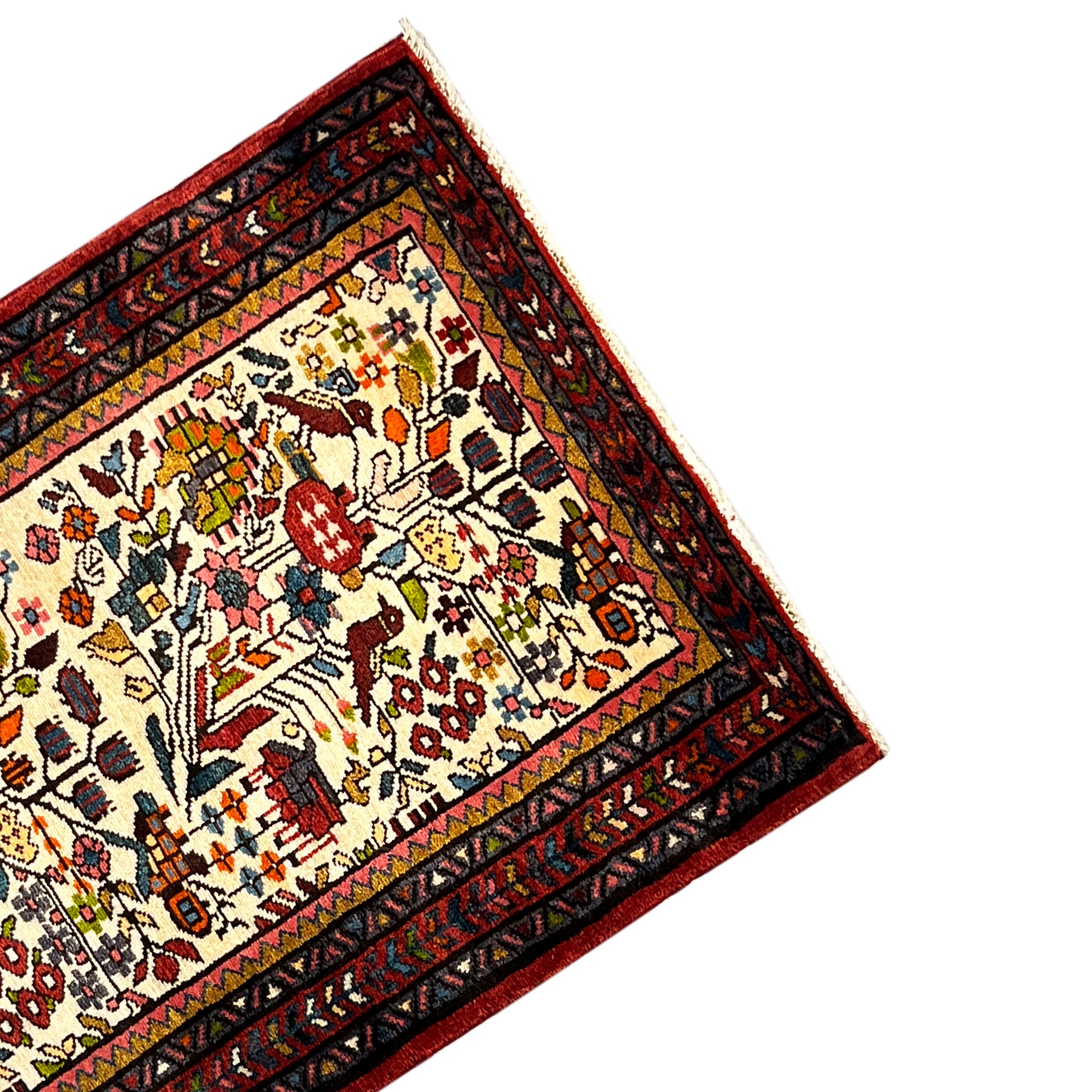  Poshti Teppich, Bunt, 99x68cm - Premium Poshti Teppich from German Carpet Shop - Just €220! Shop now at German Carpet Shop