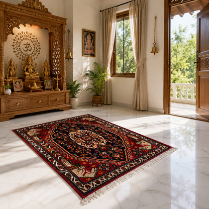 Poshti-Qashqai Teppich - 63x61 cm