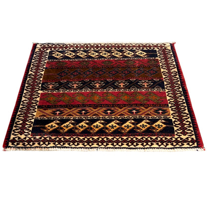  Poshti Teppich, Bunt, 56x60cm - Premium Poshti Teppich from German Carpet Shop - Just €140! Shop now at German Carpet Shop