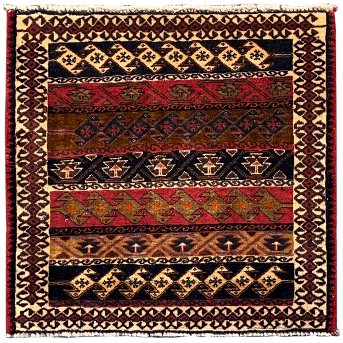  Poshti Teppich, Bunt, 56x60cm - Premium Poshti Teppich from German Carpet Shop - Just €140! Shop now at German Carpet Shop