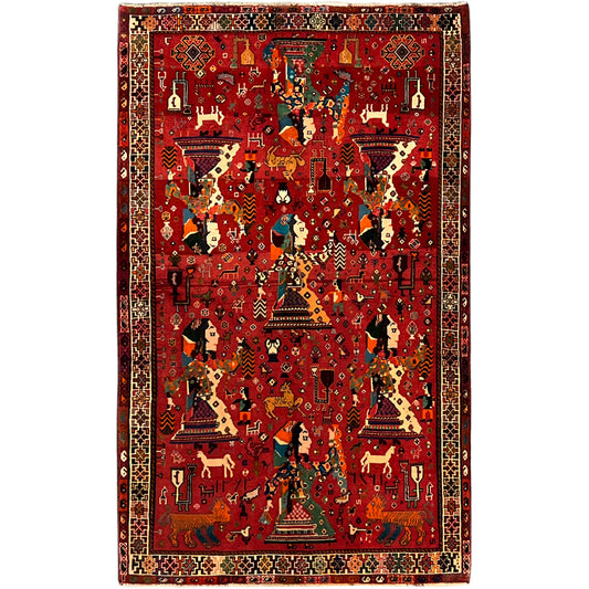  Qashqai Teppich 214x128 cm - Premium Qashqai Teppiche from German Carpet Shop - Just €0! Shop now at German Carpet Shop