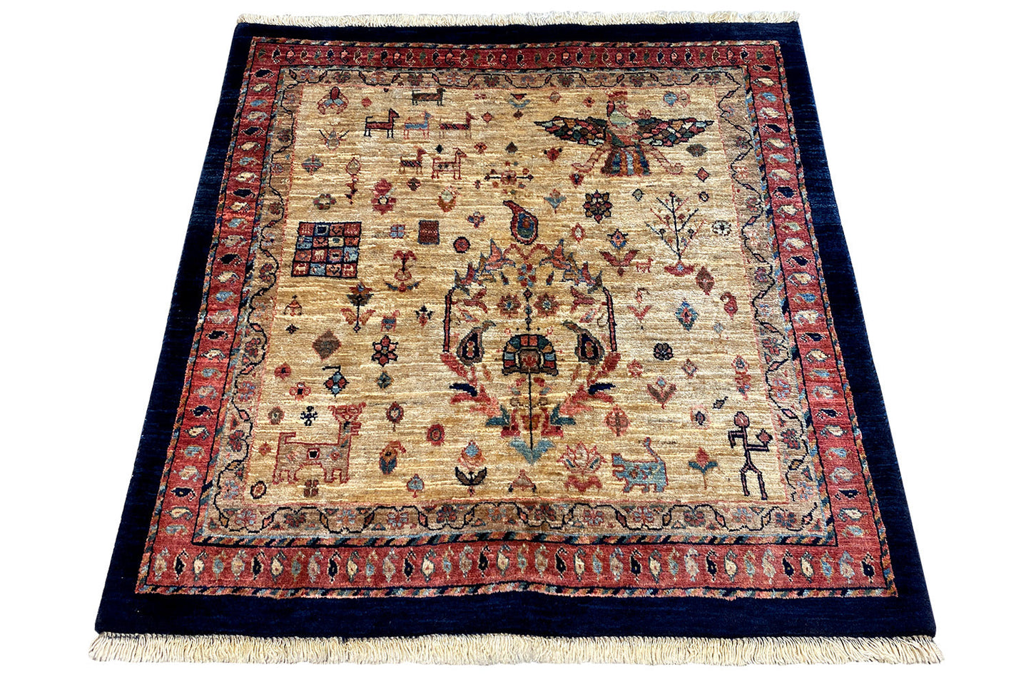 Qashqai Exklusiv 204023 - (100x100cm) - German Carpet Shop
