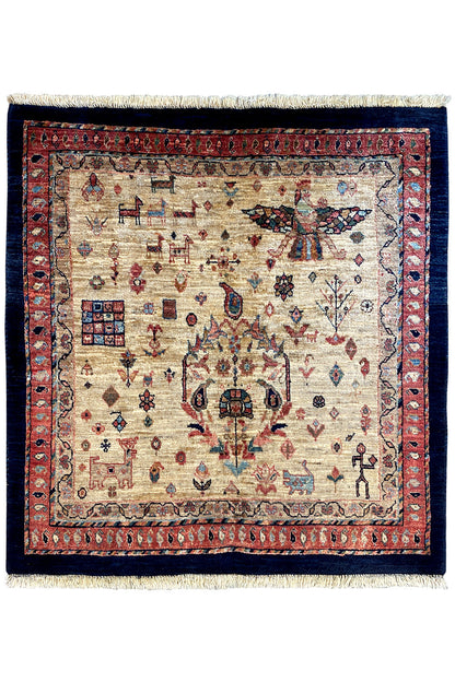 Qashqai Exklusiv 204023 - (100x100cm) - German Carpet Shop