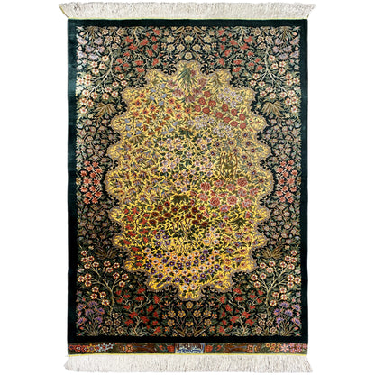 Ghom silk carpet - 900846 (123x79 cm)