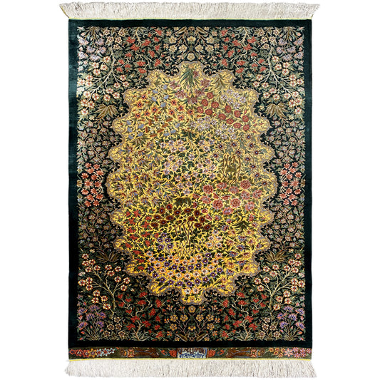 Ghom silk carpet - 900846 (123x79 cm)