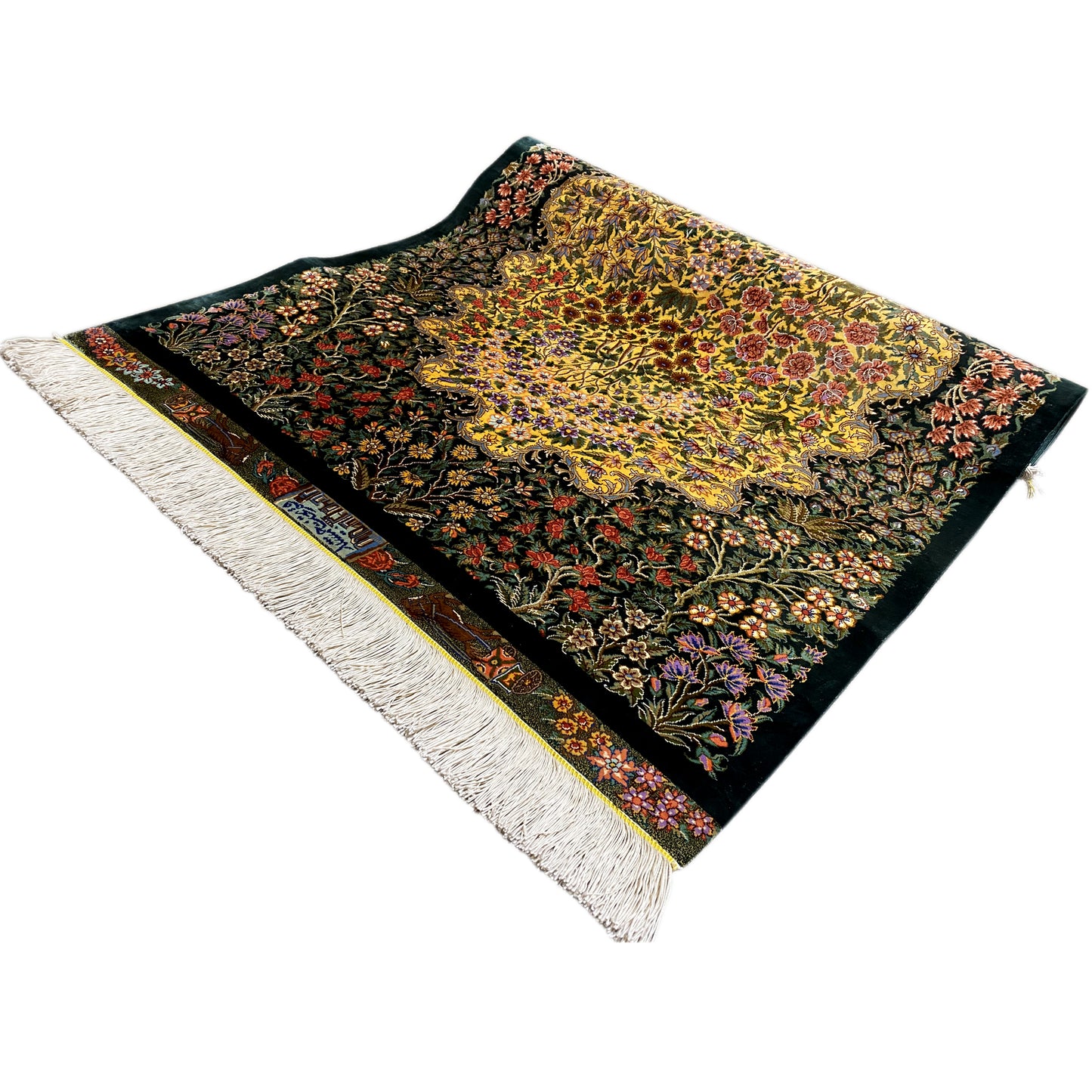 Ghom silk carpet - 900846 (123x79 cm)