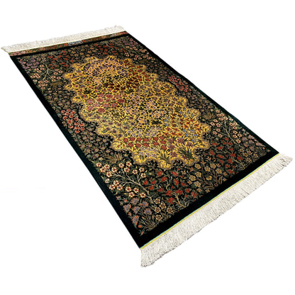 Ghom silk carpet - 900846 (123x79 cm)