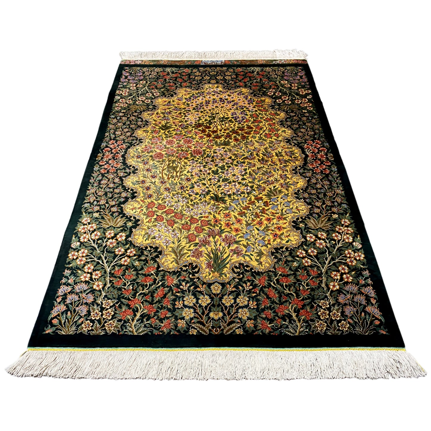 Ghom silk carpet - 900846 (123x79 cm)
