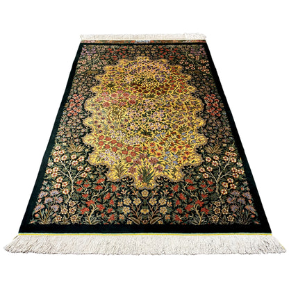 Ghom silk carpet - 900846 (123x79 cm)