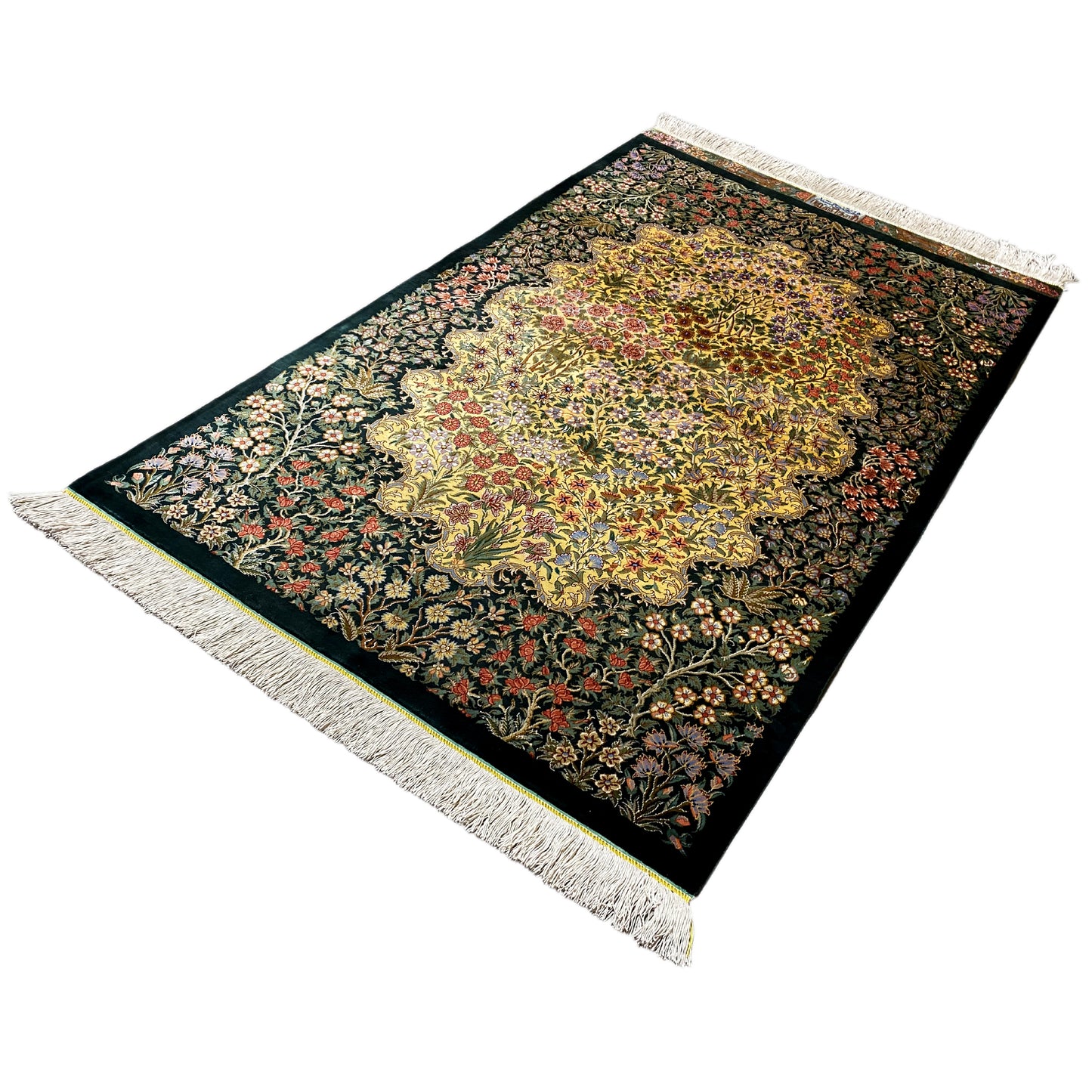 Ghom silk carpet - 900846 (123x79 cm)