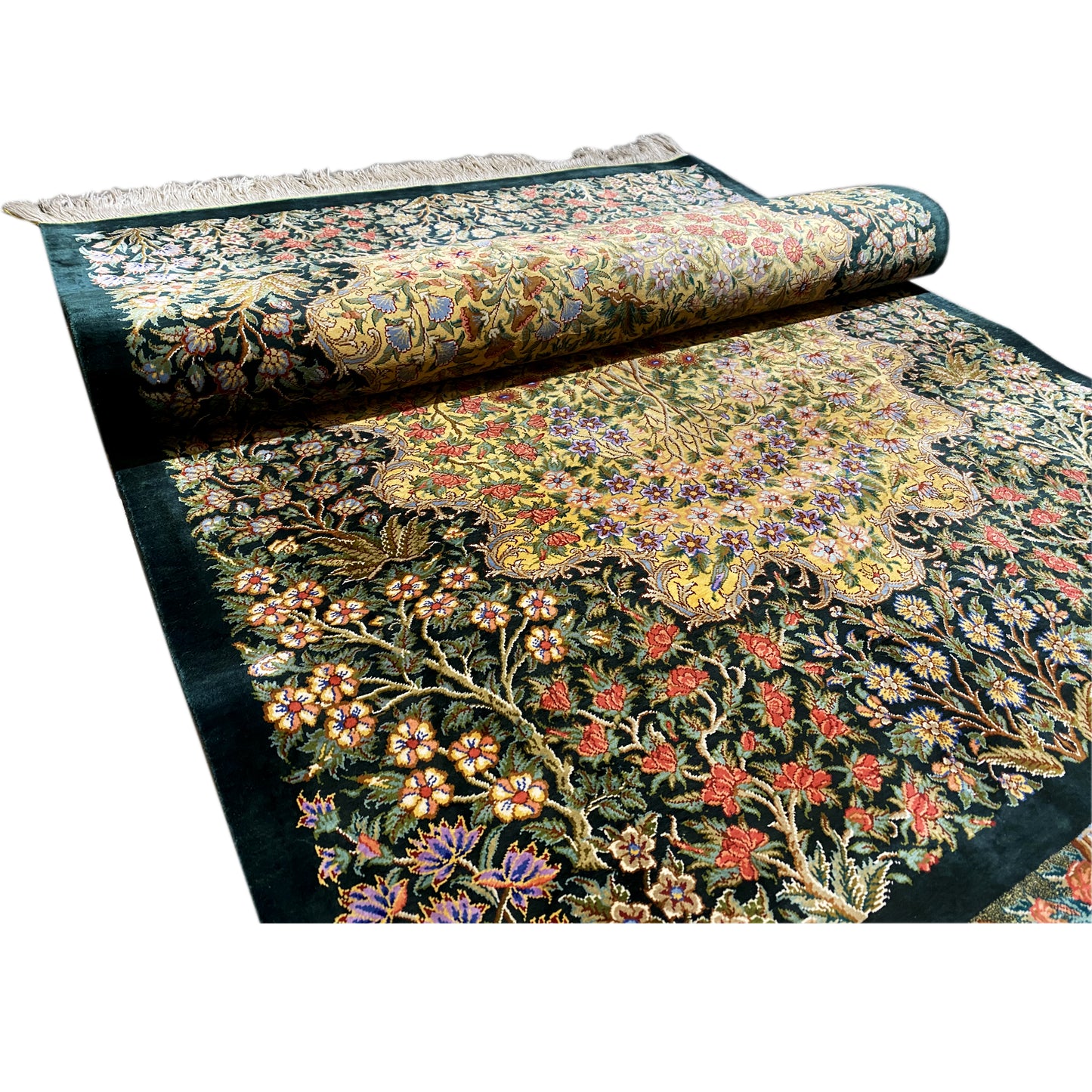 Ghom silk carpet - 900846 (123x79 cm)