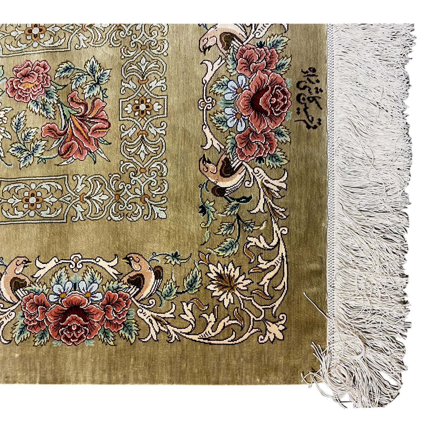 Ghom Silk Carpet - 904736 (195x53 cm)