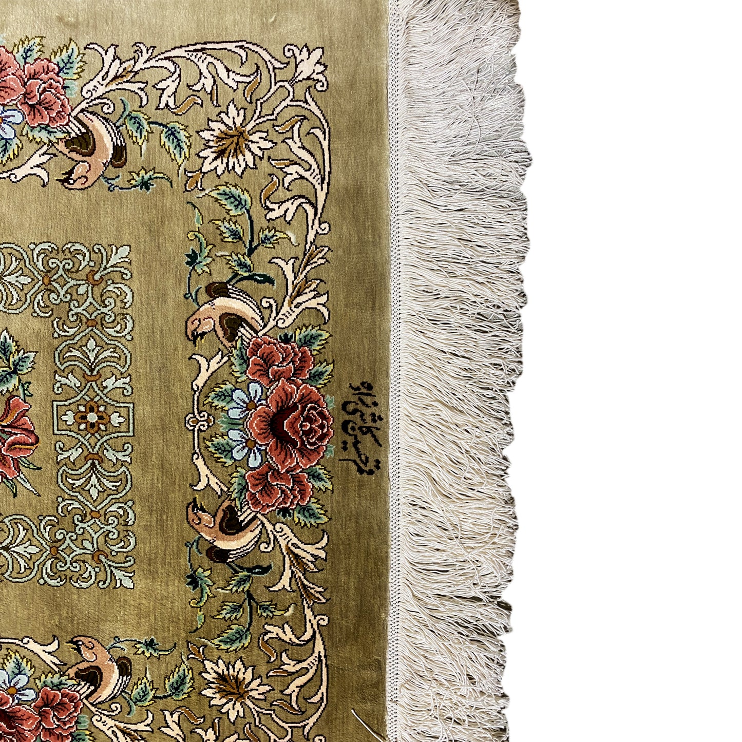 Ghom Silk Carpet - 904736 (195x53 cm)