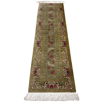 Ghom Silk Carpet - 904736 (195x53 cm)
