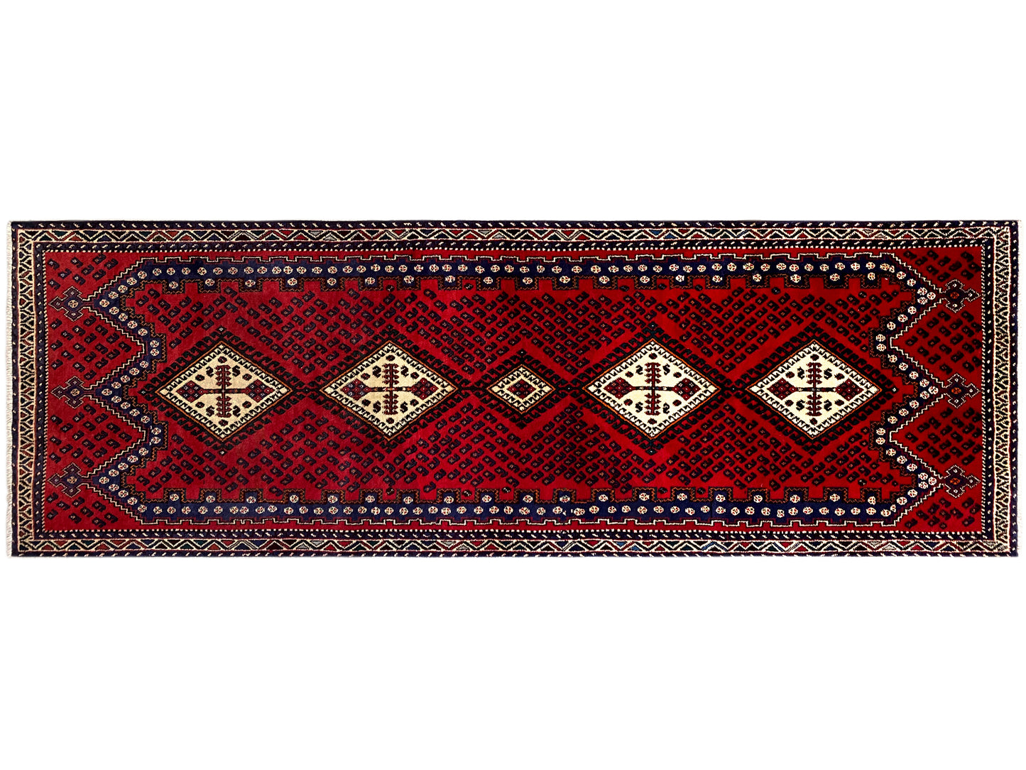 Red Sirjan Runner Carpet 280x89cm