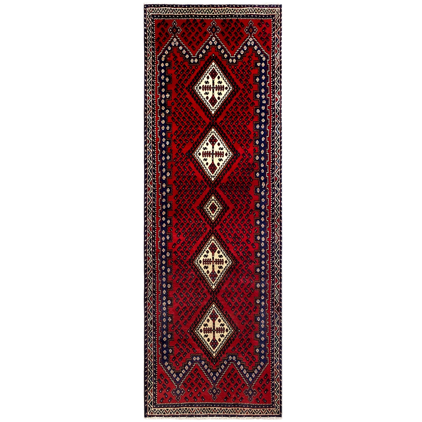 Red Sirjan Runner Carpet 280x89cm