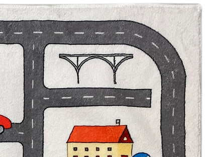 Children's Rug "Street", beige, 90 × 160 cm