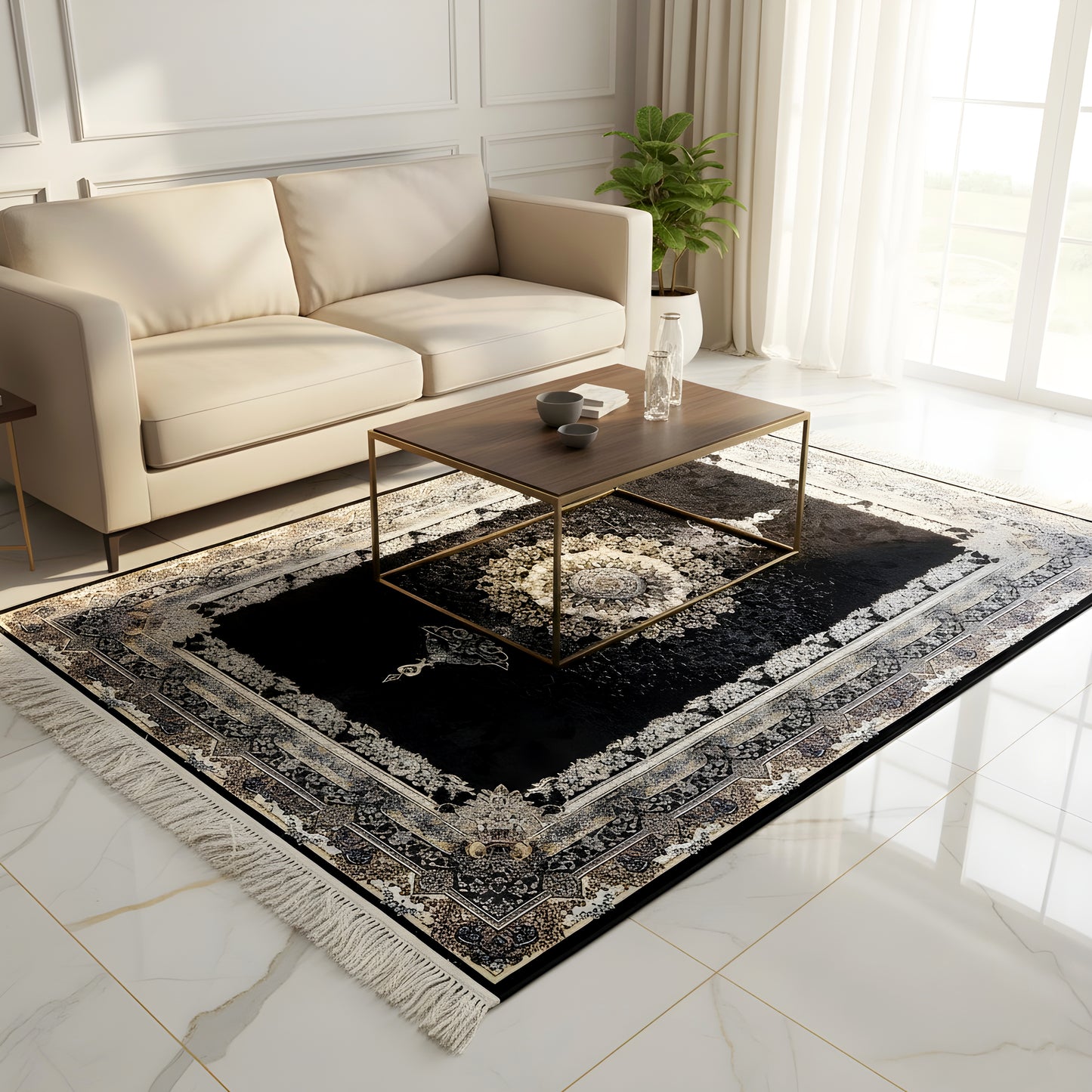 Carpet Elias Black 160x230 cm