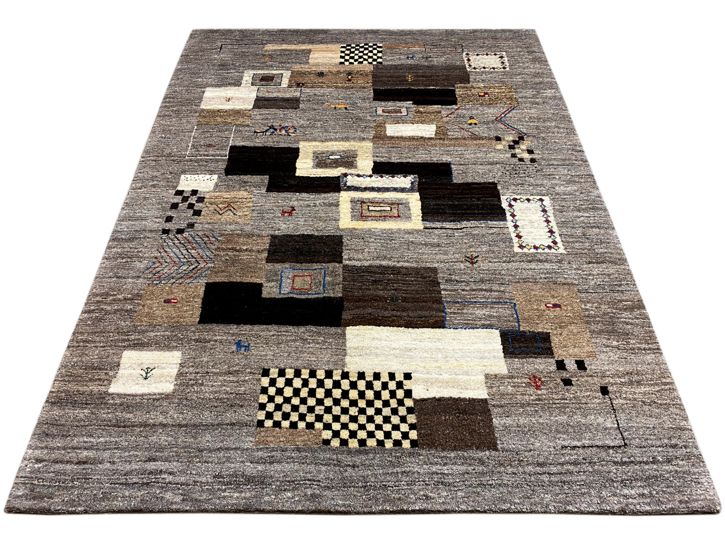 Exklusiver Gabbeh Teppich handgeknüpft aus Naturwolle