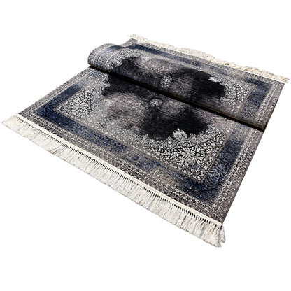 Strapazierfähiger Teppich Amsterdam Polypropylen Schwarz Blau 160x230

