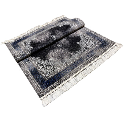 Wohnzimmer Teppich Amsterdam Orientstil Schwarz Blau 160x230

