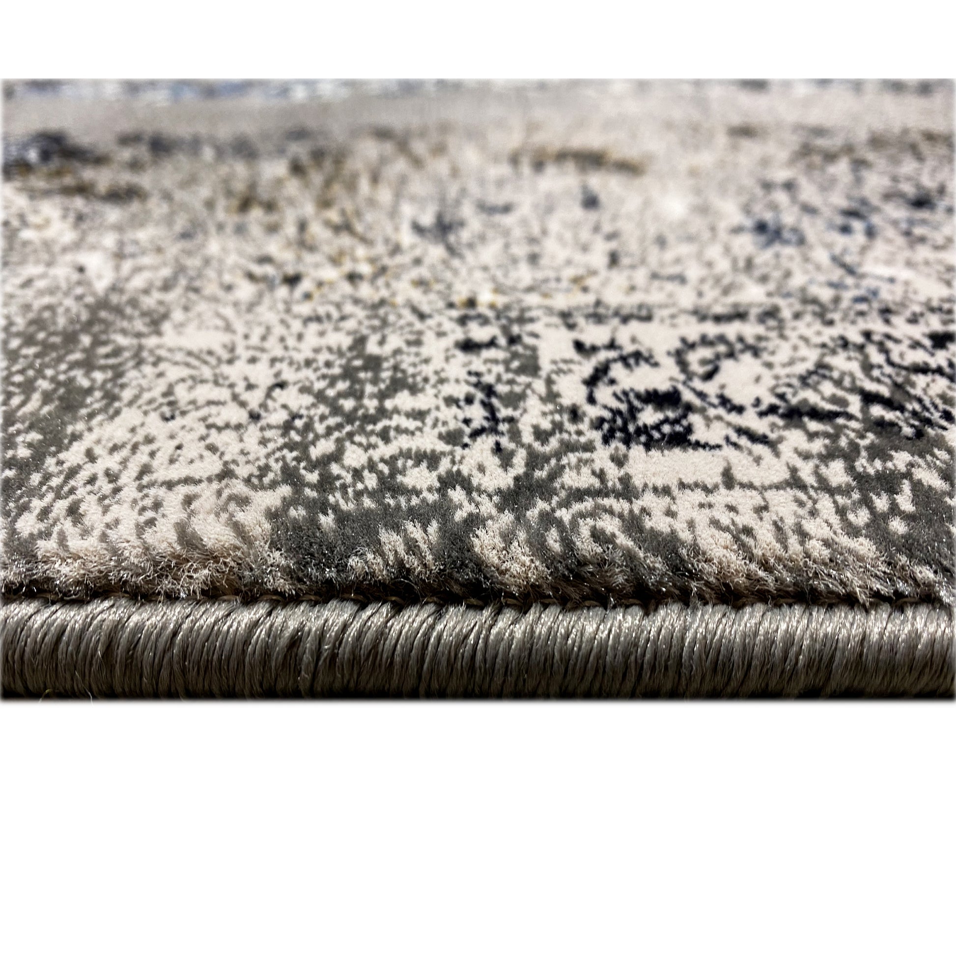 Polypropylen Teppich Prag Medaillon Design Schwarz Gold 160x230

