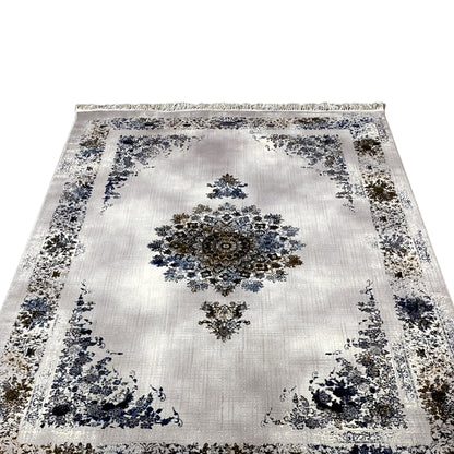 Woven teppich Polypropylen Blau Braun 160x230 traditionelles Muster

