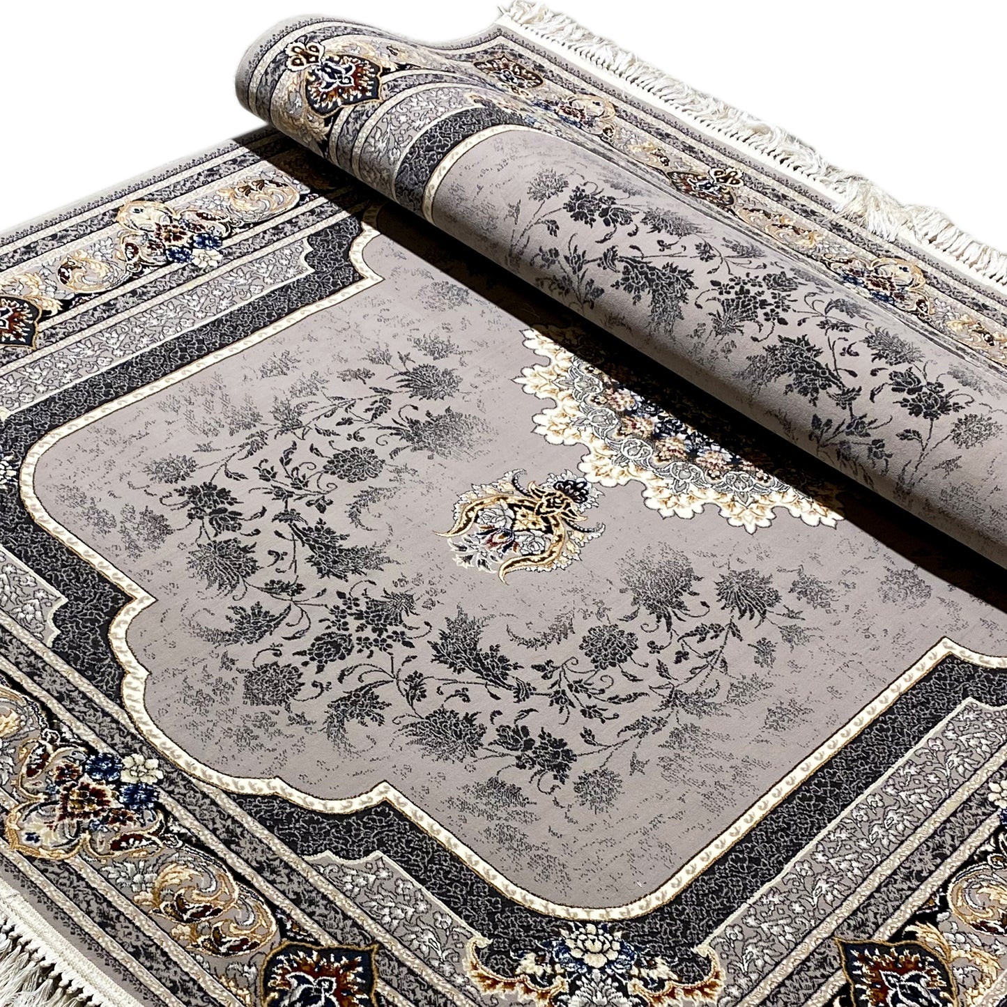 Woven Teppich Polypropylen Grau Beige 160x230 Eingangsbereich

