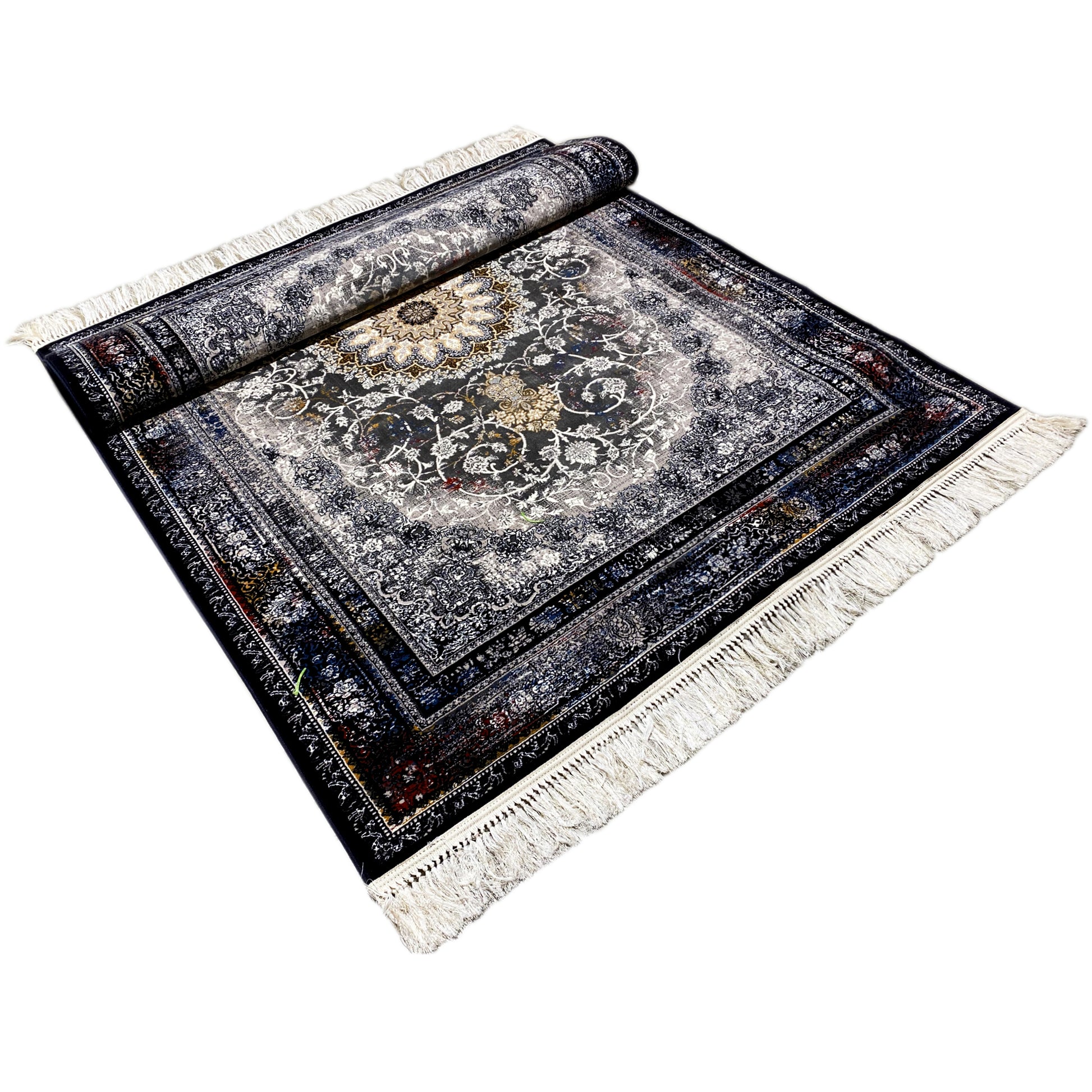 Wohnzimmerteppich Polypropylen Medaillon Gold 160x230 Weich

