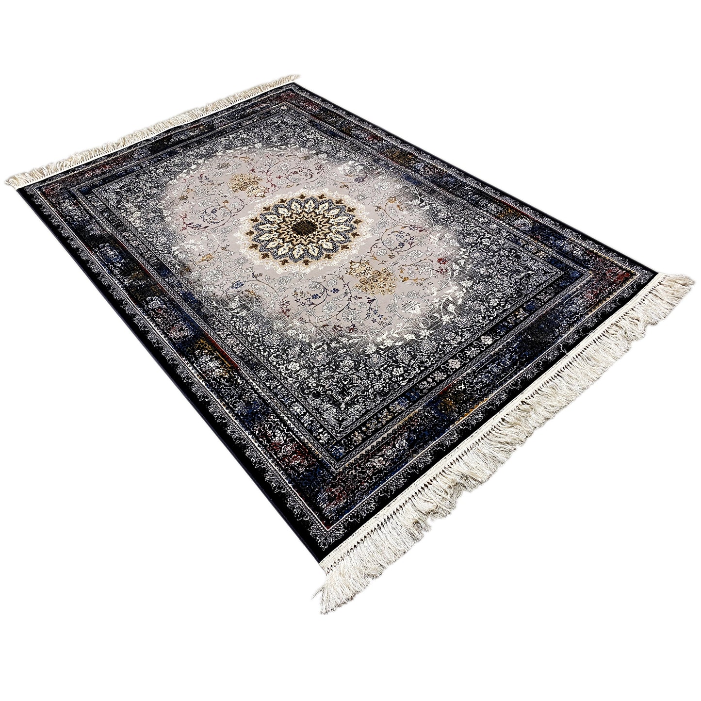 Maschinell hergestellter Teppich mit elegantem orientalischem Muster, langlebig und strapazierfähig