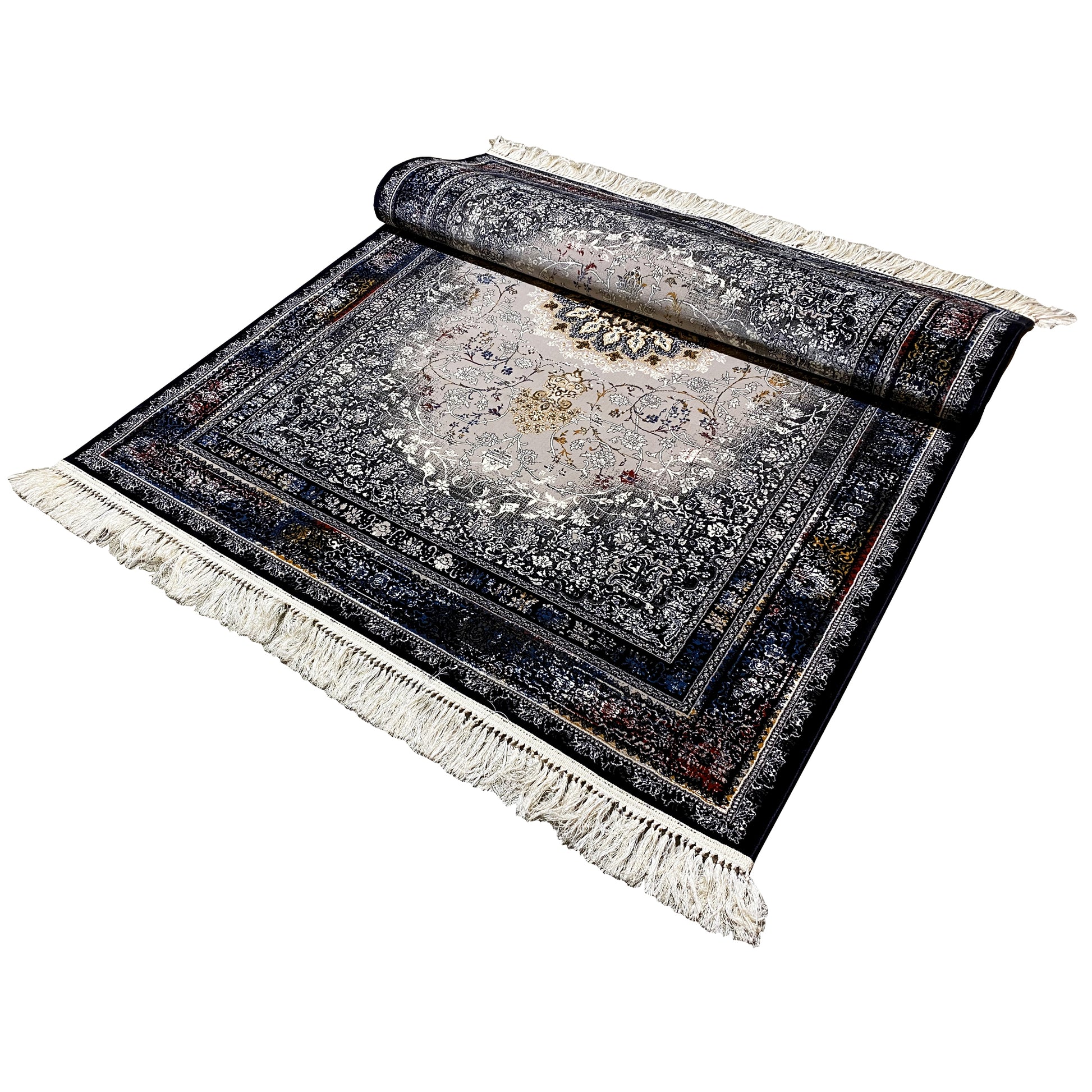 Detailansicht des Tabriz-Musters, floral und ornamental, aus robustem Polypropylen