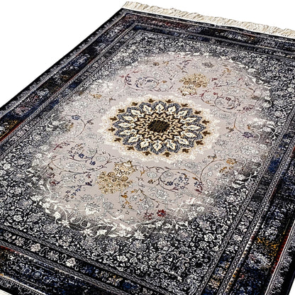 Teppich mit Medaillon-Design, geeignet für Fußbodenheizung, aus strapazierfähigem Polypropylen