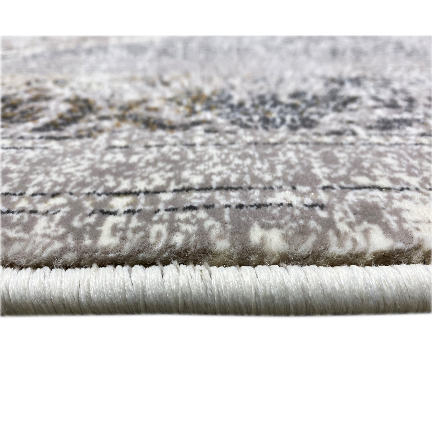 Wohnzimmer-Teppich mit großem Medaillon, maschinell gewebt, in hellen und dunklen Tönen