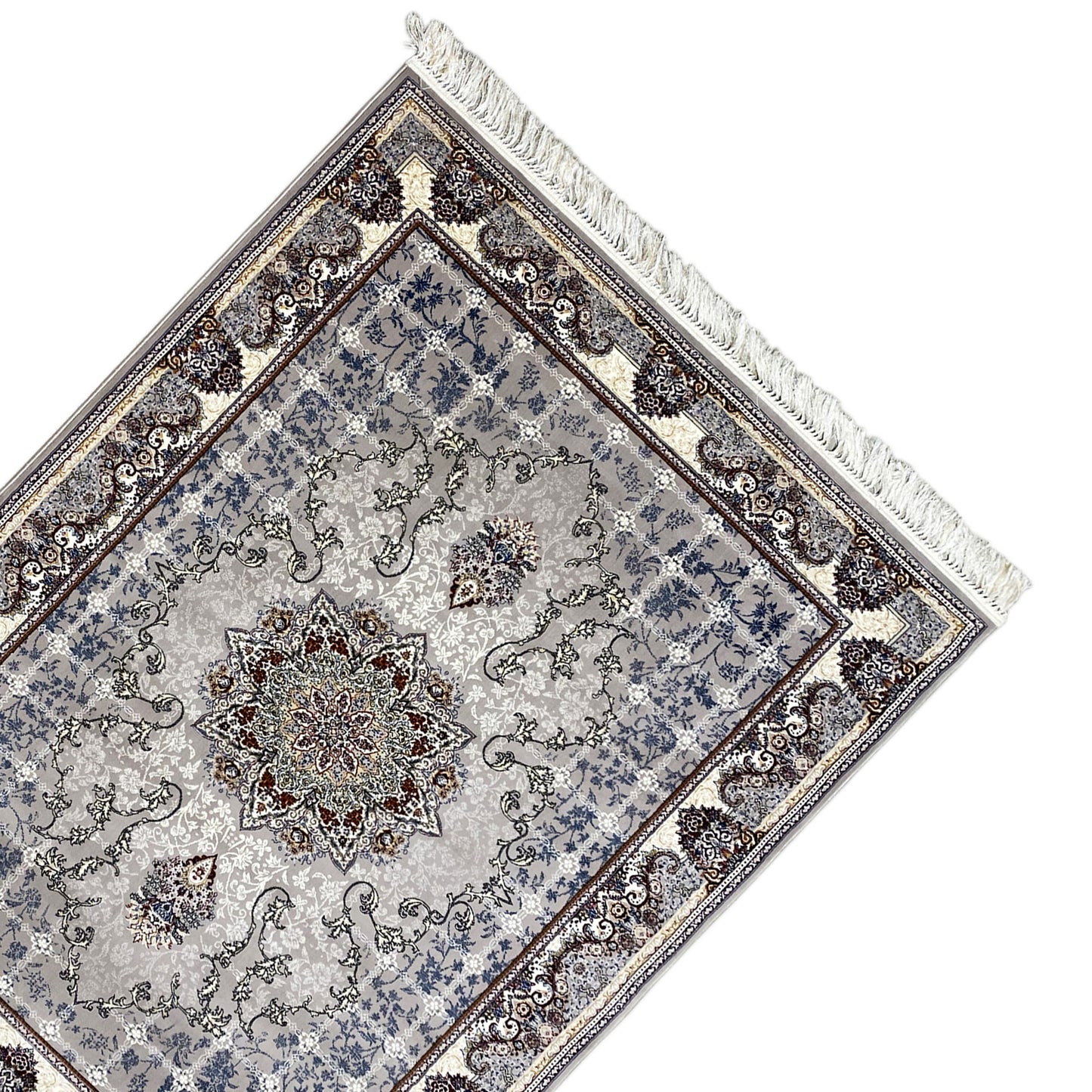 Detailansicht des Nain-Musters, floral und ornamental, aus robustem Polypropylen