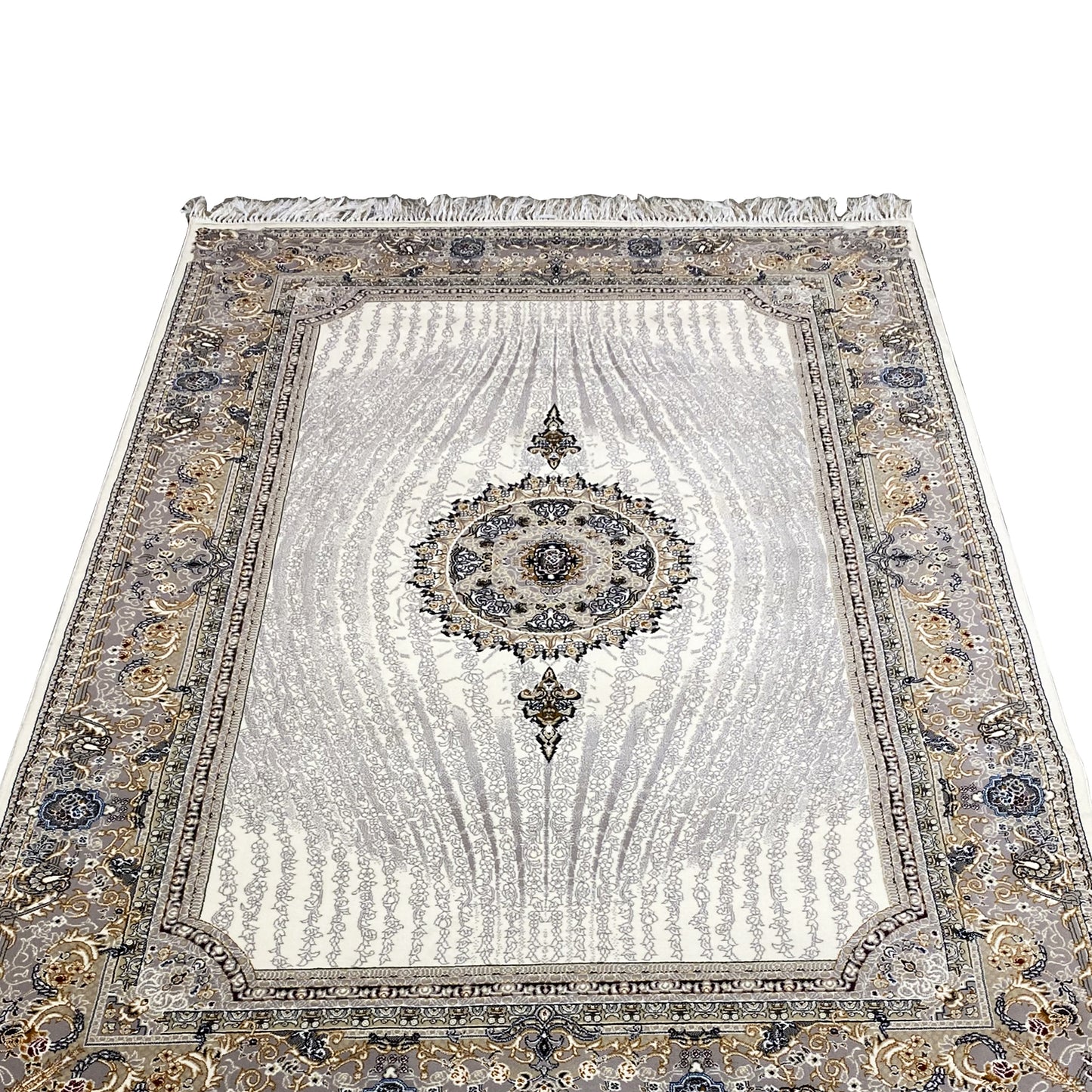 Maschineller Teppich Polypropylen Wohnaccessoire Grau