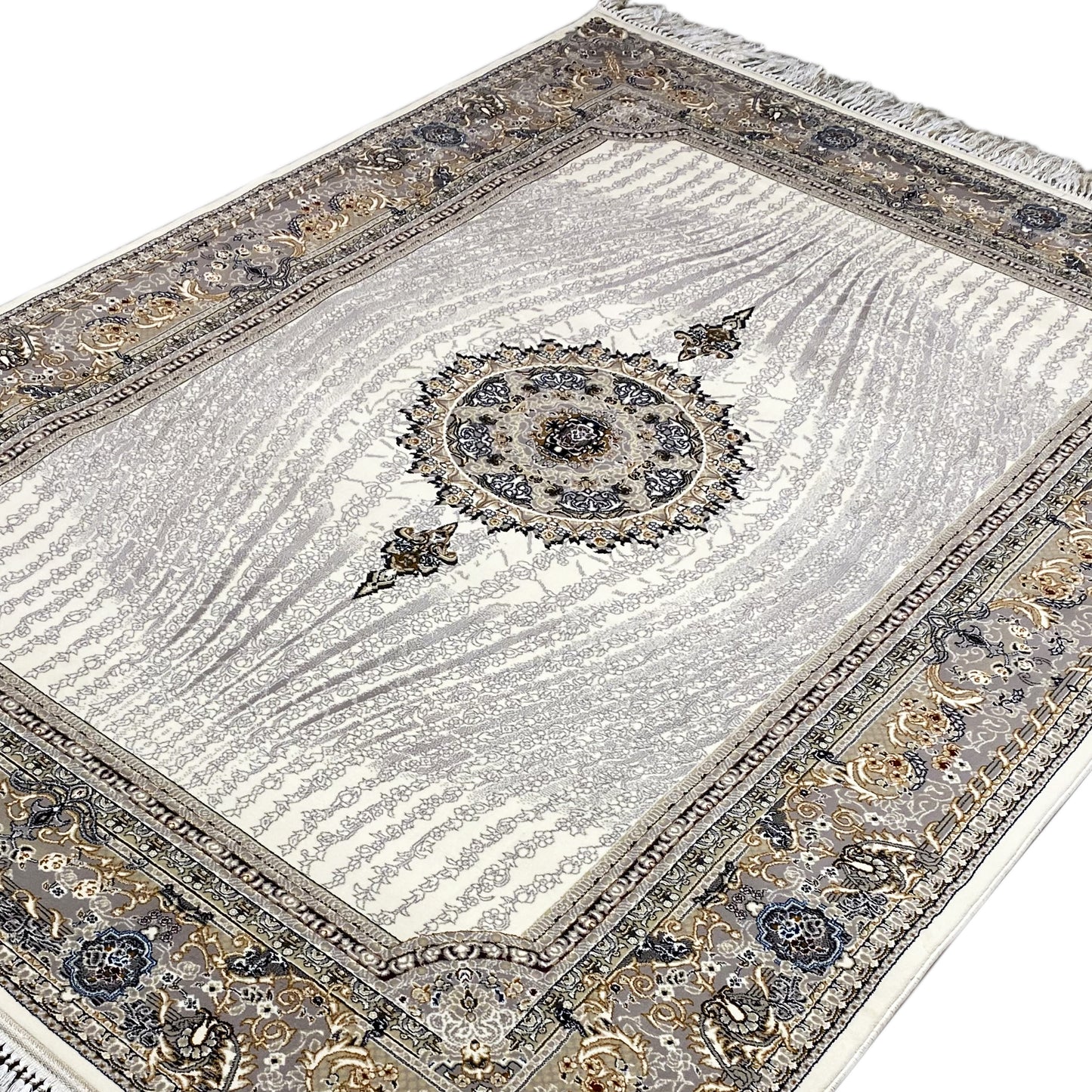 Bodenteppich Gewebte teppich kaufen Vintage Look Grau