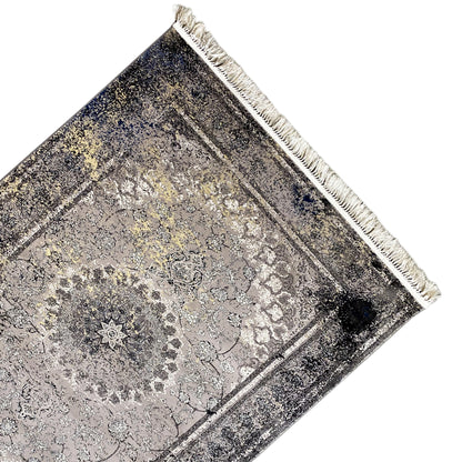 Teppich 160x230, hochwertiges Polypropylen, modernes Vintage-Muster, ideal für stark frequentierte Bereiche.