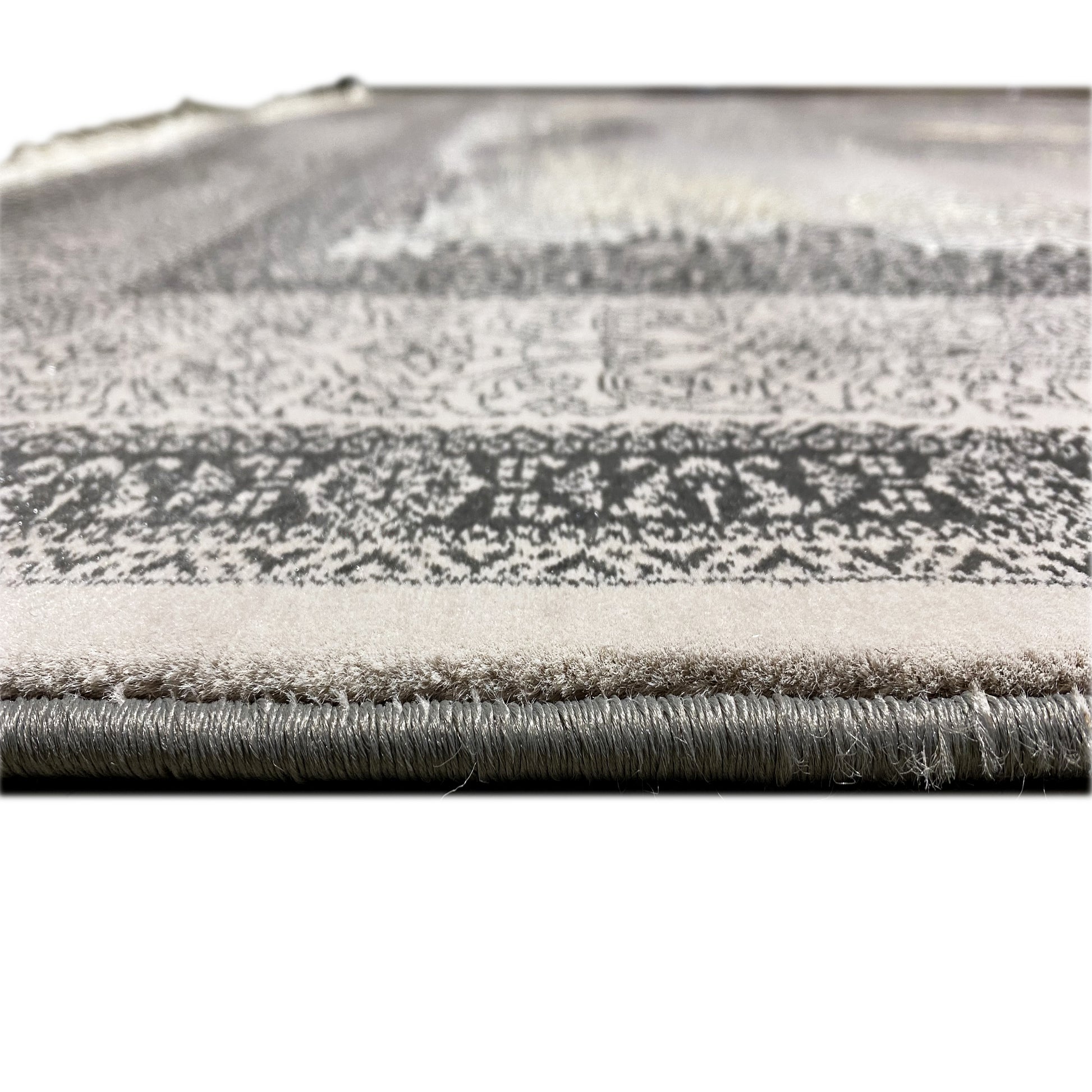 Zeitloser Klassik Teppich kaufen, Medaillon-Muster, Grau